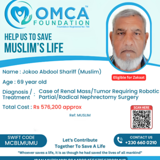 Help Save Muslim’s Life – Urgent Kidney Tumor Surgery