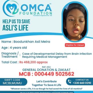 Help Save Asli’s Life – Urgent Medical Treatment Support