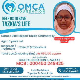 Help Save Tazkia’s Life – Support Her Eye Treatment Journey