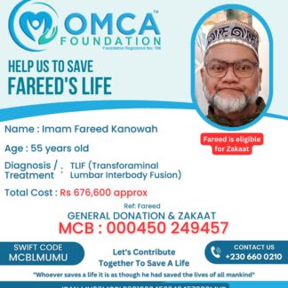 Help Save Fareed’s Life – Urgent Spine Surgery Support