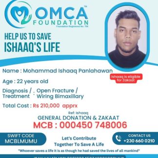 Help Save Ishaaq’s Life – Urgent Surgery Support For Open Fracture Treatment