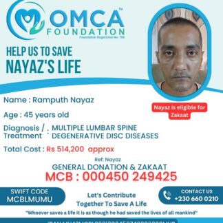 Help Save Nayaz’s Life – Urgent Spine Surgery Support