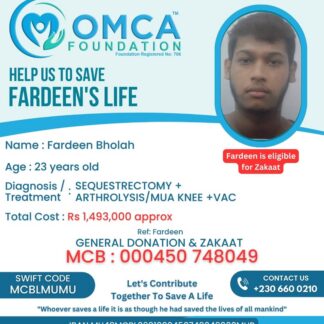 Help Save Fardeen’s Life – Urgent Orthopedic Surgery & Limb Preservation Support