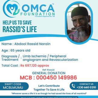 Help Save Rassid’s Life – Urgent Limb Ischemia Treatment Support