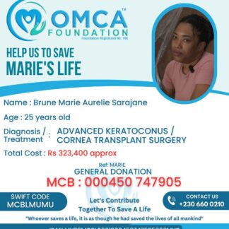 Help Save Marie’s Life – Urgent Cornea Transplant Surgery