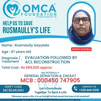 Help Save Rusmaully’s Life – Urgent ACL Reconstruction Treatment