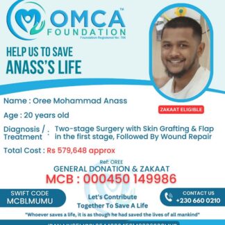 Help Save Anass’s Life – Urgent Skin Grafting & Wound Repair Treatment