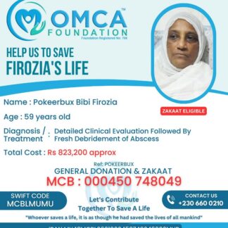 Help Save Firozia’s Life – Urgent Medical Treatment & Debridement Surgery