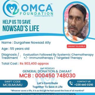 Help Save Nowsad’s Life – Urgent Chemotherapy & Cancer Treatment