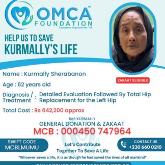 Help Save Kurmally’s Life – Urgent Left Hip Replacement Surgery
