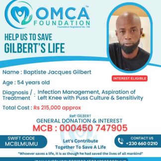 Help Save Gilbert’s Life – Urgent Infection Management & Knee Treatment