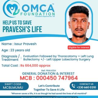 Help Save Pravesh’s Life – Urgent Lung Surgery Treatment