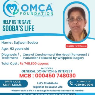 Help Save Sooba’s Life – Urgent Whipple Surgery for Pancreatic Cancer