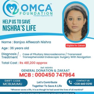 Help Save Nishra’s Life – Urgent Pituitary Tumor Surgery