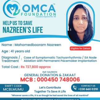 Help Save Nazreen’s Life – Urgent Cardiac Treatment & Pacemaker Implantation