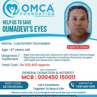 Help Save Oumadevi’s Eyes – Urgent Eye Surgery Needed