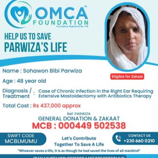 Help Save Parwiza’s Life – Urgent Ear Surgery Treatment