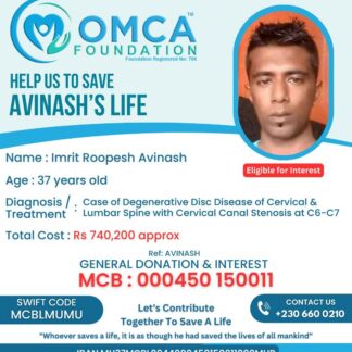 Help Save Avinash’s Life – Urgent Spine Surgery Needed