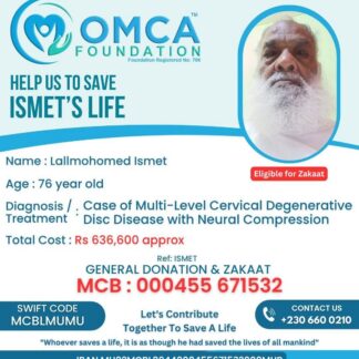 Help Save Ismet’s Life – Urgent Cervical Spine Surgery Support