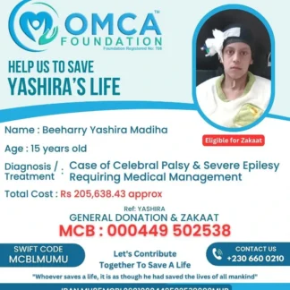Help Save Yashira’s Life – Cerebral Palsy & Epilepsy Treatment Support