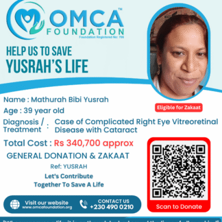 Help Save Yusrah’s Life – Urgent Eye Surgery Treatment Support
