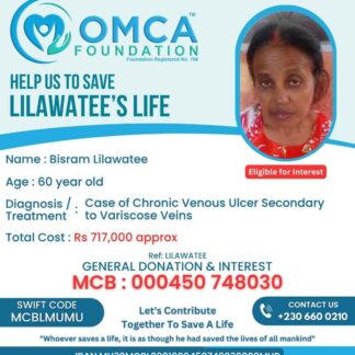 Help Save Lilawatee’s Life – Urgent Venous Ulcer Treatment Support