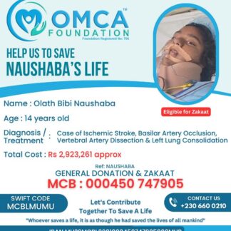 Help Save Naushaba’s Life – Urgent Critical Care & Stroke Treatment Support
