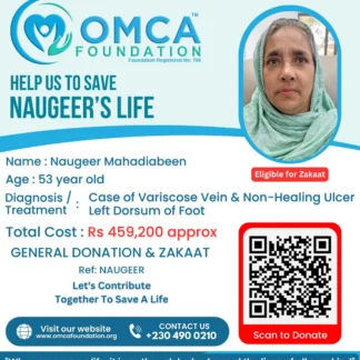 Help Save Mahadiabeen’s Life – Urgent Varicose Vein & Foot Ulcer Treatment Support
