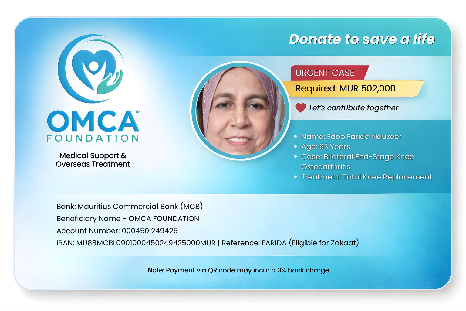 Help Save Farida’s Life – Urgent Knee Replacement Surgery Support - Image 3