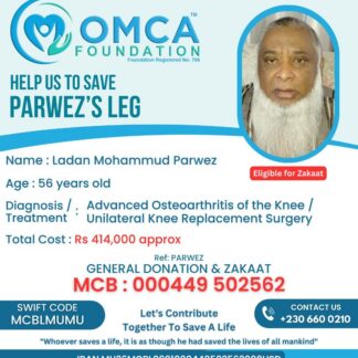 Help Save Parwez’s Leg – Urgent Knee Replacement Surgery Support