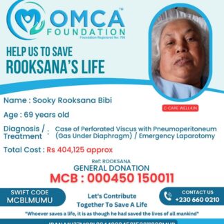 Help Save Rooksana’s Life – Emergency Surgery Support