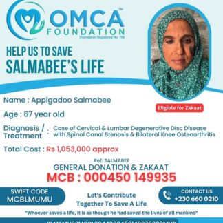 Help Save Salmabee’s Life – Urgent Spine & Knee Surgery Support