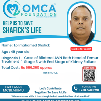 Help Save Shafick’s Life – Kidney Failure & Hip Replacement Treatment Support