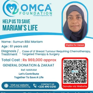 Help Save Mariam’s Life – Urgent Breast Tumour Treatment Support