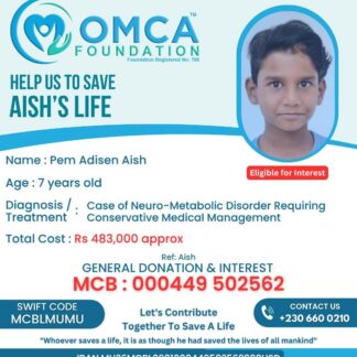 Help Save Aish’s Life – Urgent Medical Support Donation