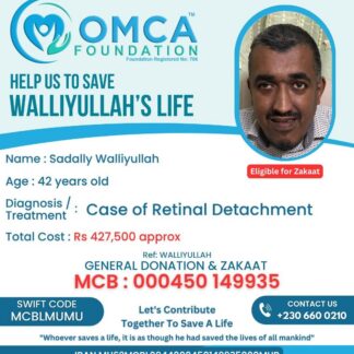 Help Restore Wallyullah’s Vision – Eye Surgery