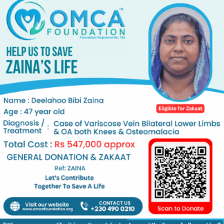 Help Save Zaina’s Life – Urgent Varicose Vein Surgery Treatment Support